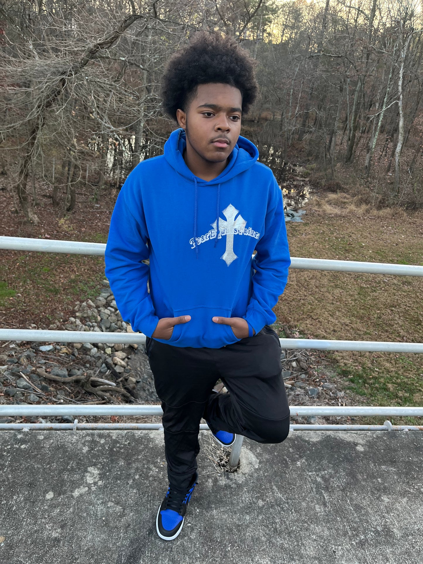 Blue Pull Over Hoodie